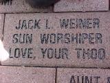 Uncle Jack Brick Dedication